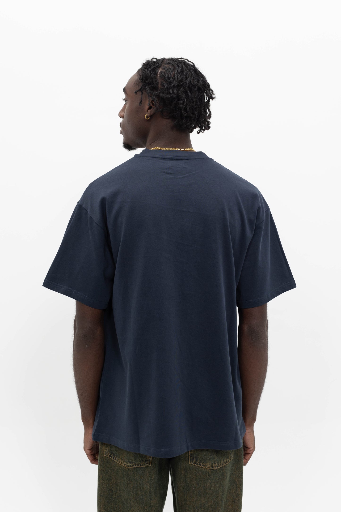 CHENILLE TEE NAVY BLUE