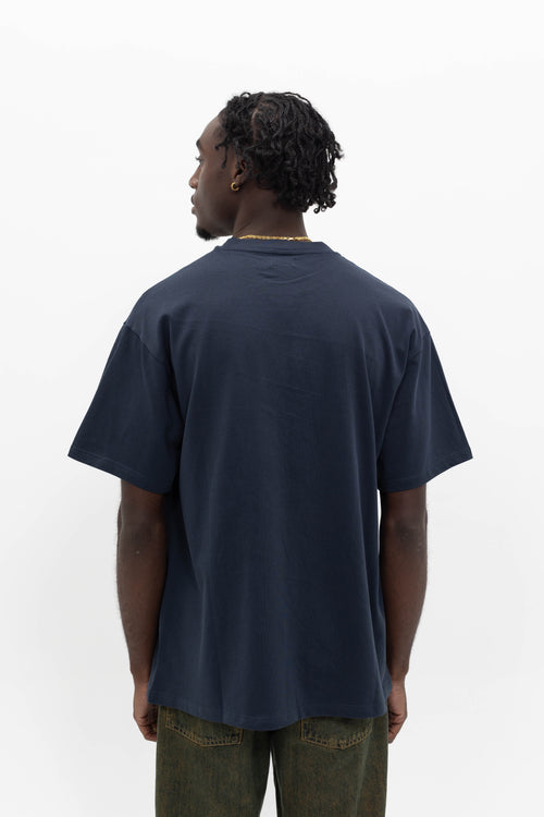 CHENILLE TEE NAVY BLUE